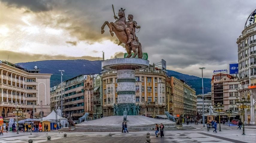 Severna Makedonija postala punopravna članica NATO Skopje Skoplje Makedonija 855
