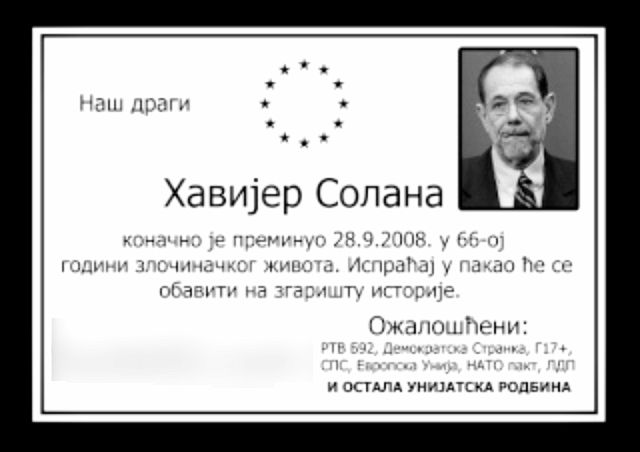 Danko Marin: Španski zli klovn Havijer Solana