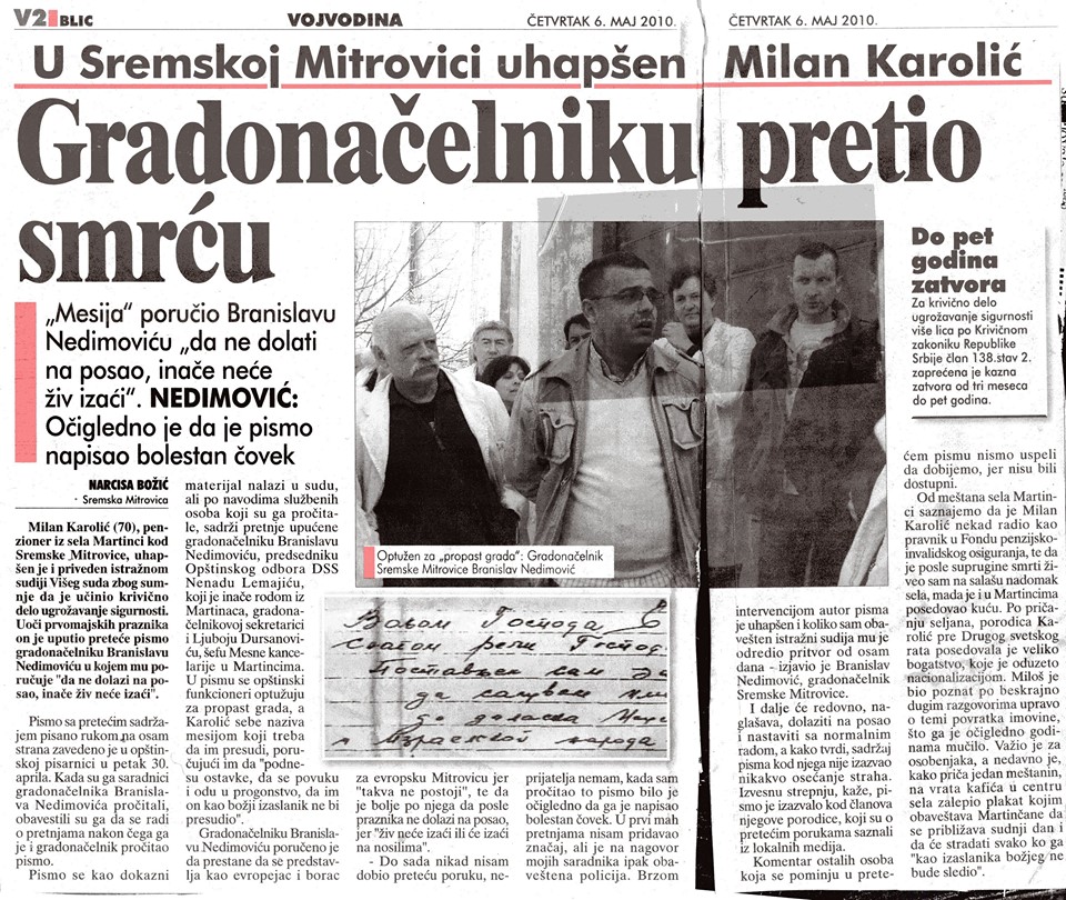 Dosmanijsko filtrirano zlo, mitrovački Nedim efendija i izlečenje od života Miloša Karolića Dosmanijsko filtrirano zlo, mitrovački Nedim efendija i izlečenje od života Miloša Karolića