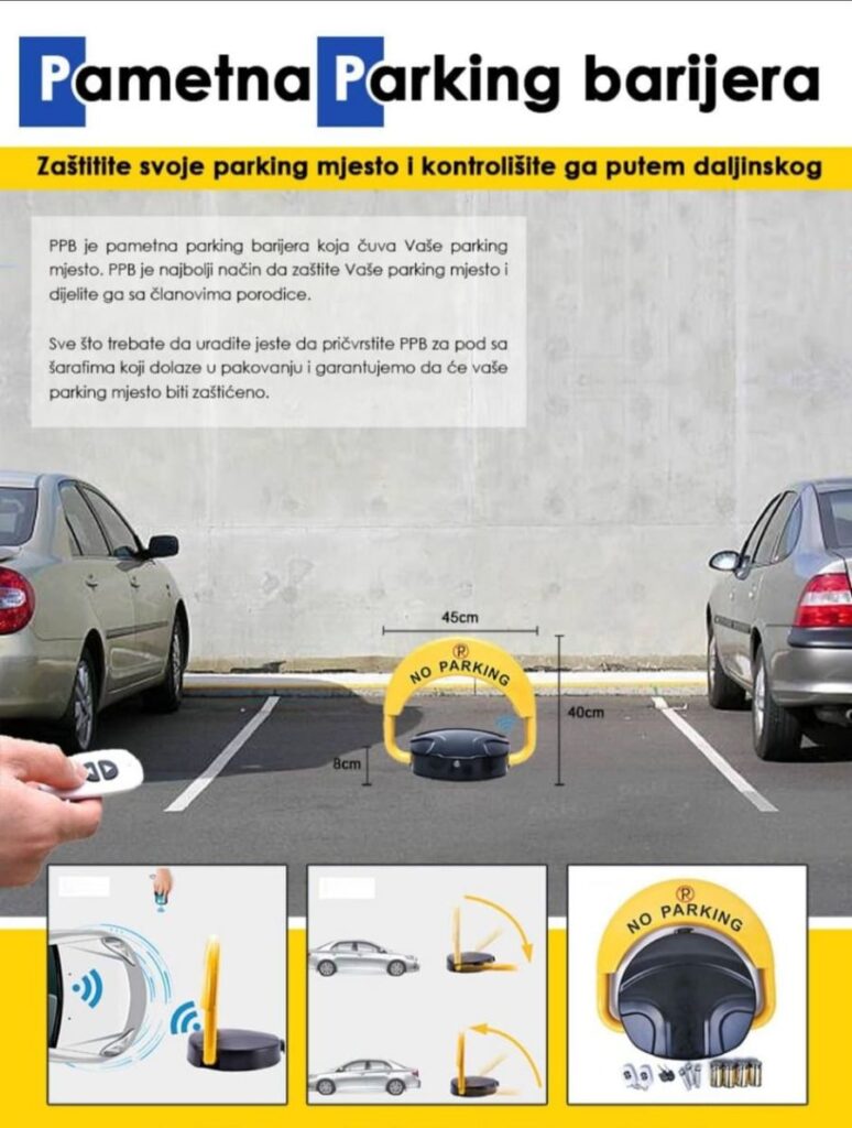 REŠENJE ZA VAŠE PARKING MESTO - PAMETNA PARKING BLOKADA: Zaštitite svoje parking mesto! REŠENJE ZA VAŠE PARKING MESTO - PAMETNA PARKING BLOKADA: Zaštitite svoje parking mesto!
