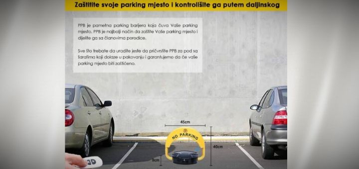 REŠENJE ZA VAŠE PARKING MESTO - PAMETNA PARKING BLOKADA: Poručite odmah, zaštitite svoje parking mesto! PAMETNA PARKING Barijera 1 720x340 1