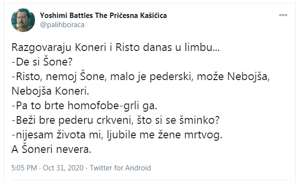 NSPM: „Dnevnik uvreda“ sa društvenih mreža na račun preminulog mitropolita Amfilohija i SPC Shit Tvit4
