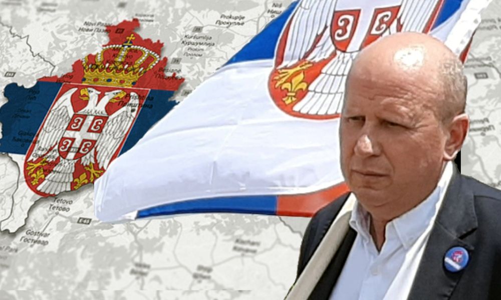 Đorđević: Vučić PLAŠI Srbe na Kosmetu LAŽIMA O BROJU Albanaca koji tamo žive Djordjevic Kosovo Zastava 2 1000x600 1