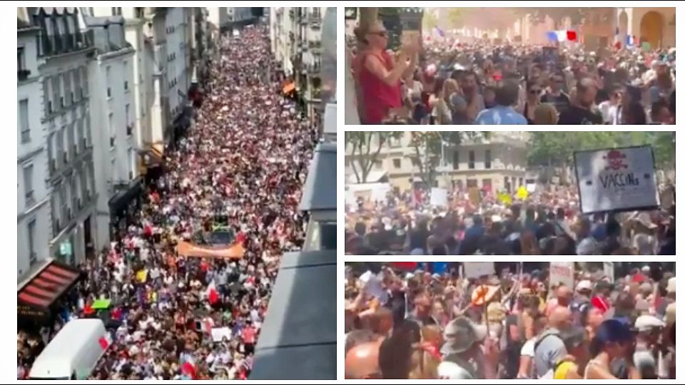 HILJADE LJUDI NA ULICAMA: Protesti protiv Makronovih mera (VIDEO) Protest Francuska 960x540 1