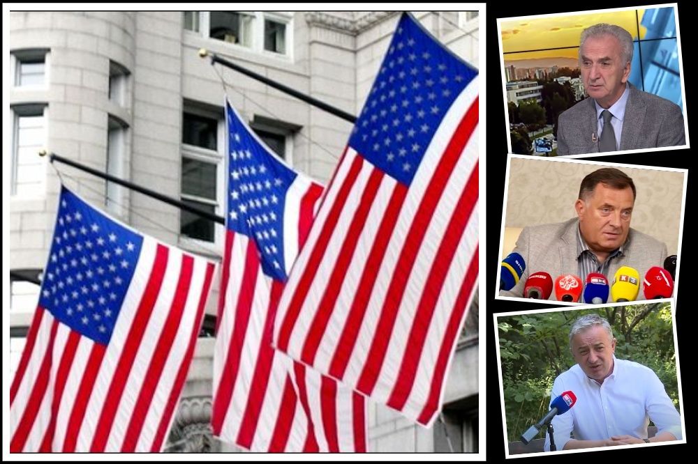 Dodik optužio lidere opozicije da su američki poslušnici, oni njega da je najveća opasnost za RS Zastava Sad Amerika Borenovic Sarovic Dodik 1000x666 1