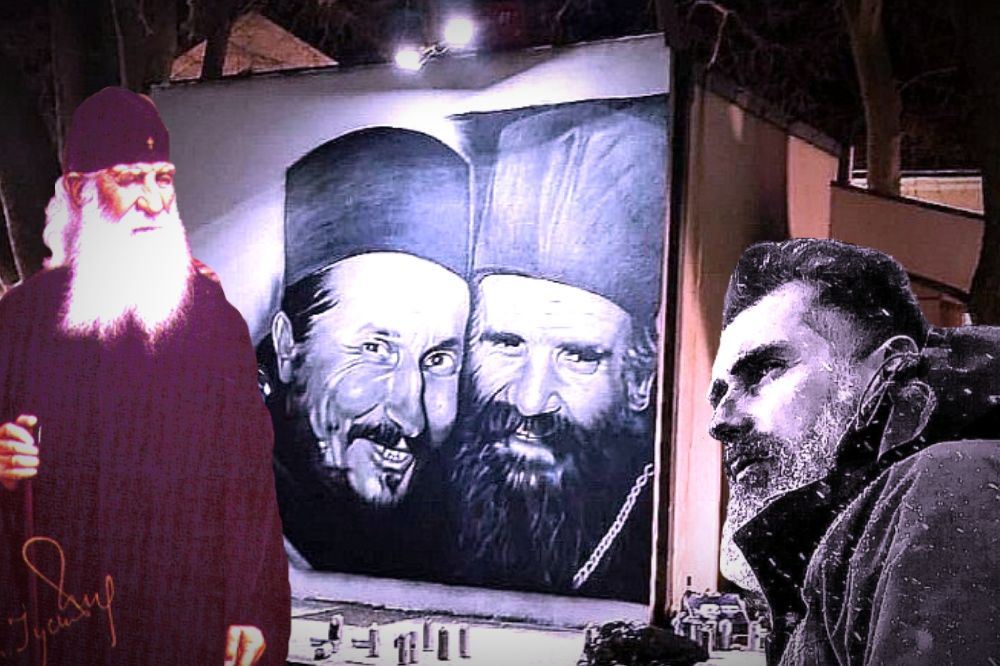 Aleksandar Tutuš: Duhovnik i moć; Ka Svetom ili svjetskom duhu? Justin Atanasije Amfilohije Aleksandar Tutus 1000x666 2