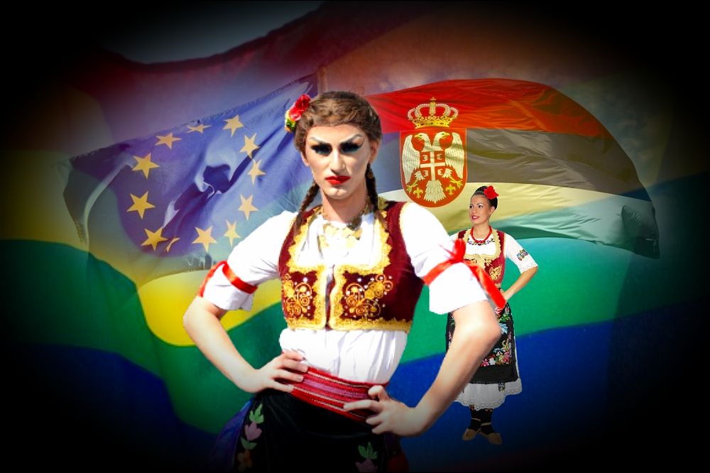 Ako bi Srbija sutra ušla u EU, za 25 godina od naše države i nacije ne bi ostao ni kamen na kamenu. Tranvestit Eu Lgbt Srbija 1000x666 1