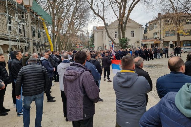 Protest u Trebinju zbog presuda Suda BiH u predmetu Aleksić i drugi Trebinje Protest Aleksic 800x533 1