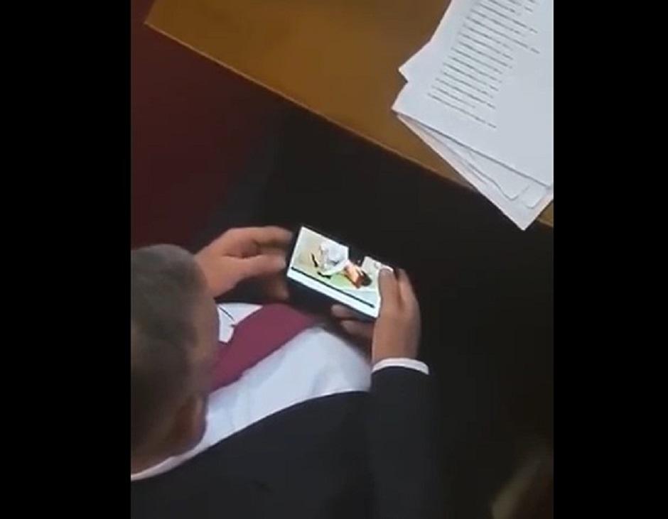 Poslanik SPS za vreme Skupštine o KiM gleda porniće: Bolje porniće nego Vučića i naprednjake Poslanik Stevi2 731x940