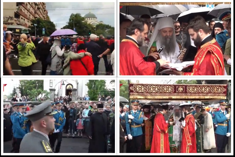 Spasovdanska litija u Beogradu, patrijarh Porfirije služio pomen žrtvama masovnih ubistava Spasovdanska Litija