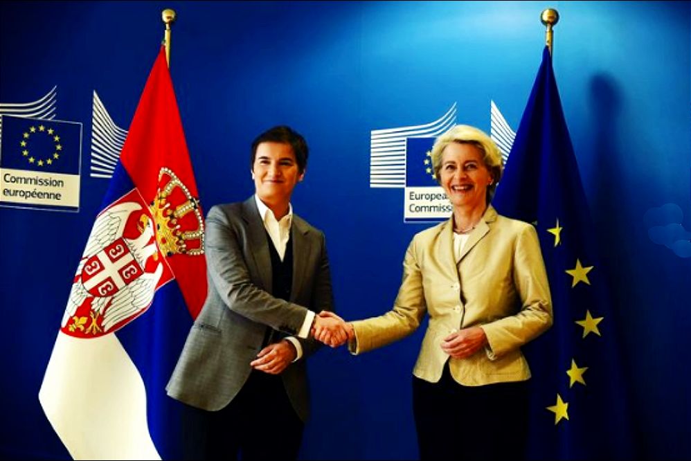 Brnabić u Briselu: Srbija se uskladila s EU u osudi ruske agresije na Ukrajinu Brnabic Ursula Fon Der Lajen