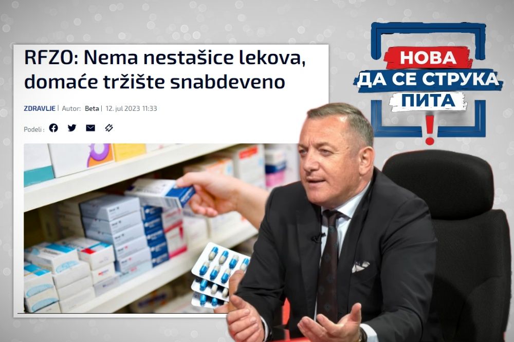 Kovačević: Odgovori RFZO-a na navode Nove D2SP najobičnija propaganda Kovacevic Lekovi 1000x666 1