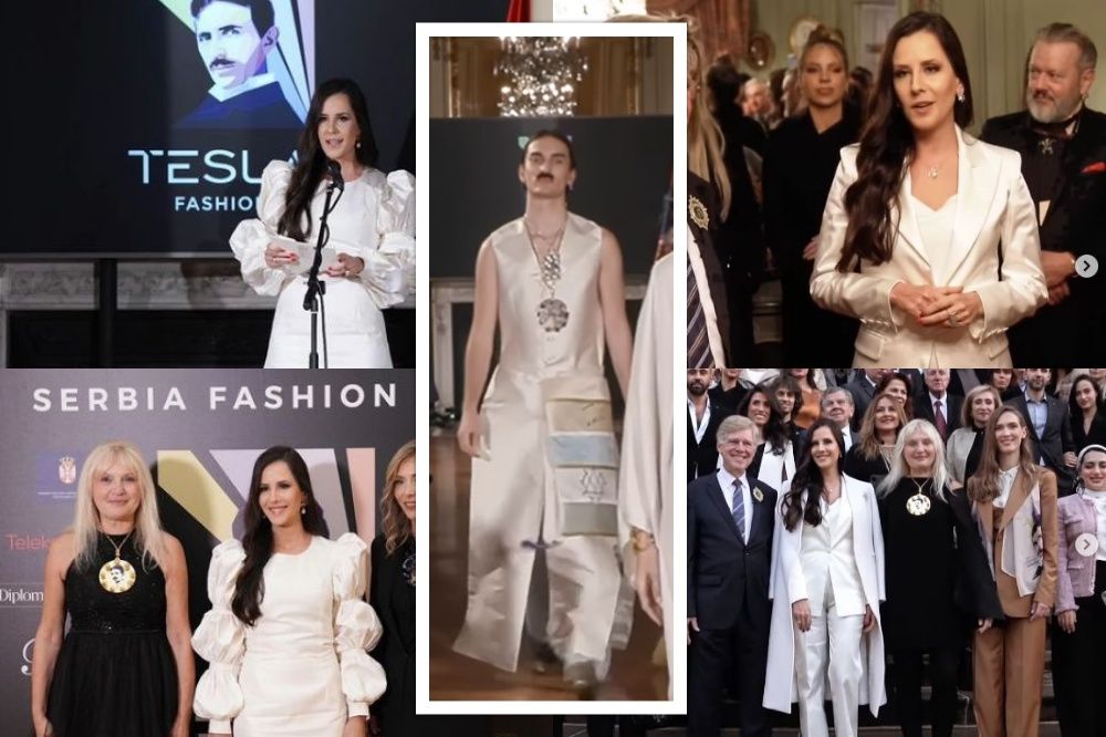 Teslina fondacija reagovala na modnu reviju koju je podržala Tamara Vučić: Farsa i zloupotreba Teslinog lika i dela Nikola Tesla Tamara Vucic Modna Revija 1