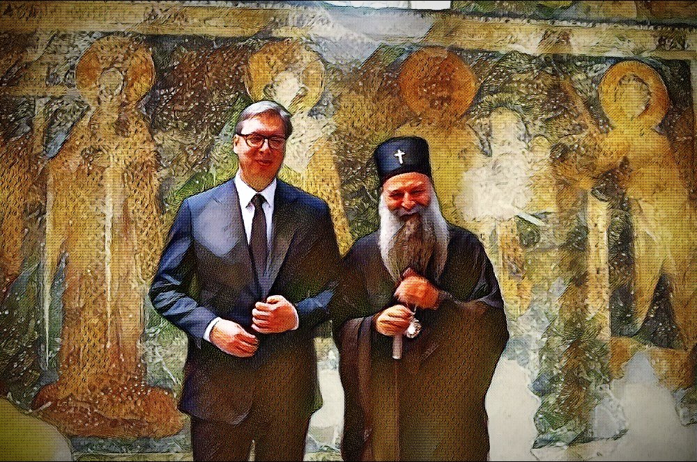 Pobeda Porfirija i Vučića u Makedoniji: Freske otpadaju sa zidova, Srbima zabranjen ulazak u crkvu! Vucic Porfirije Freske 1000x666 1