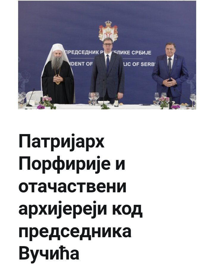 Sabor SPC kao sastančenje generala JNA u post-Brozovom vremenu Vucic Porfirije Rucak Dodik
