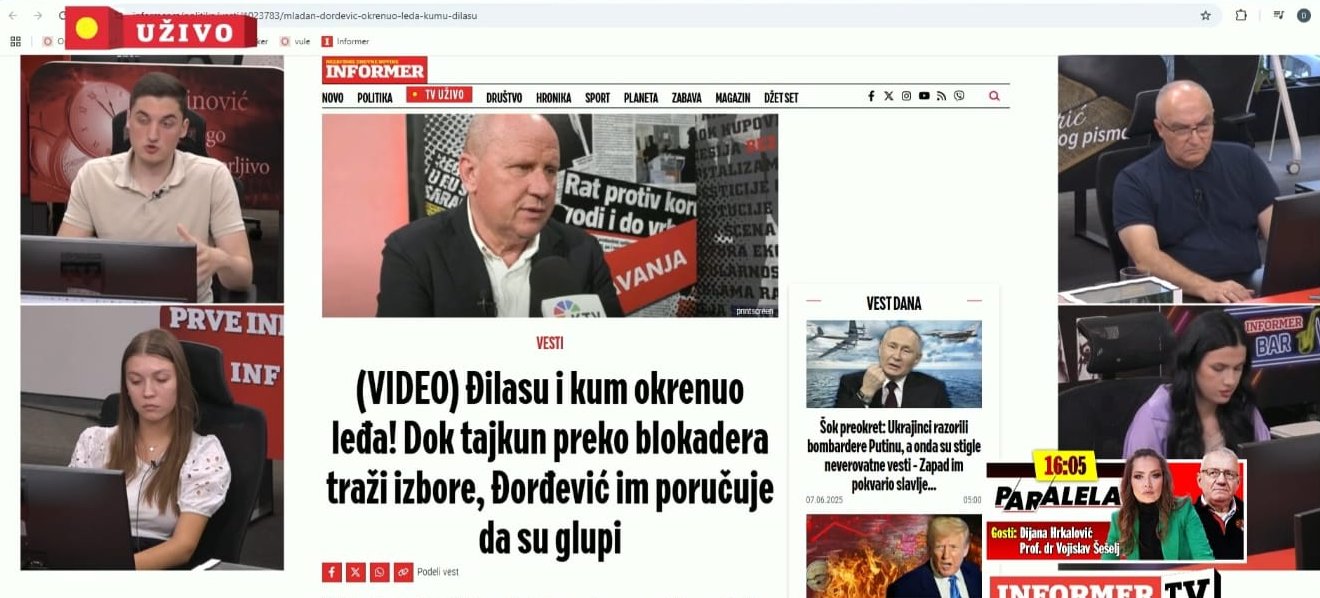 INFORMER: Mlađa se odrekao kuma Đilasa, Đilasovi foteljaši studenti zapalili Rtanj Viber Slika 2025 06 07 17 52 24 109 1